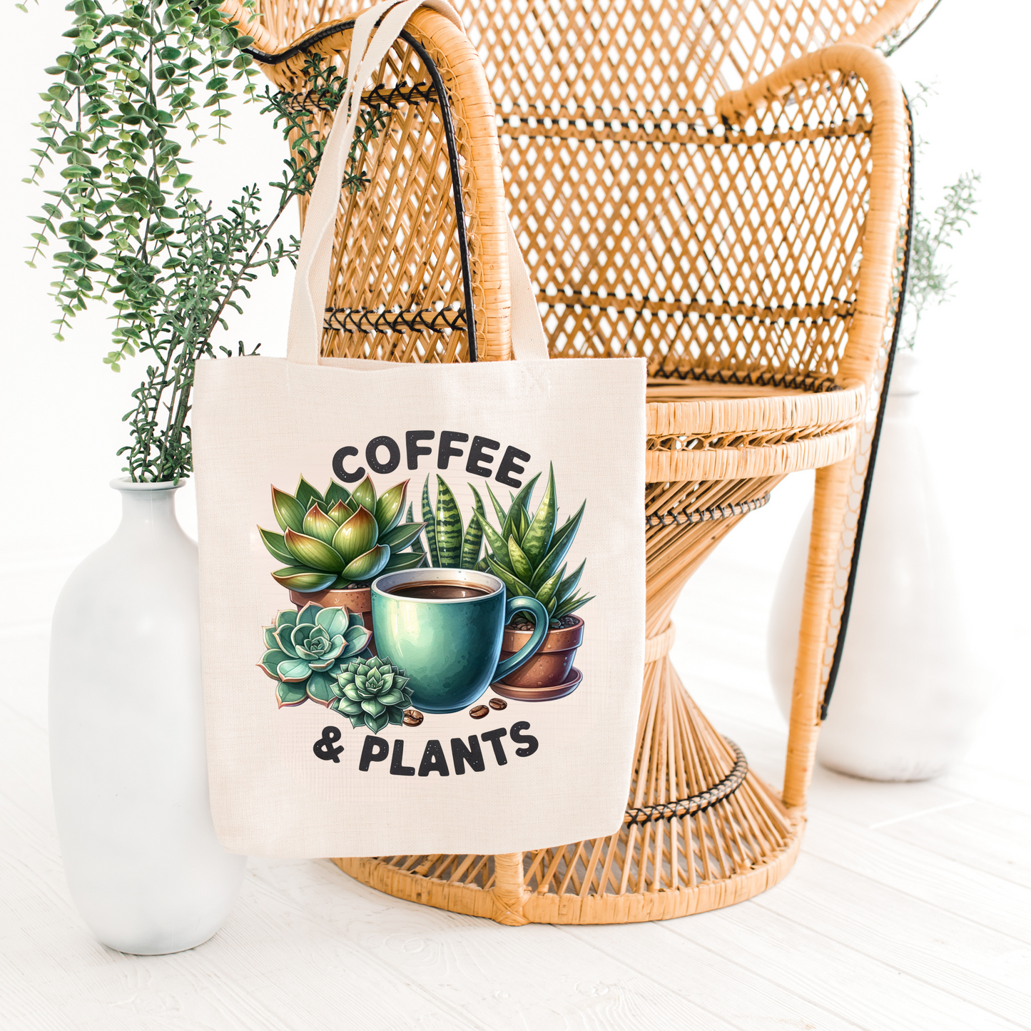 Coffee and Plants -Tote Bag