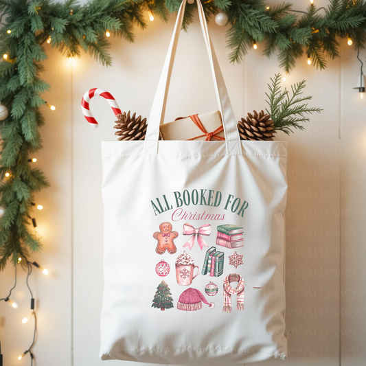 All booked up for xmas-tote bag
