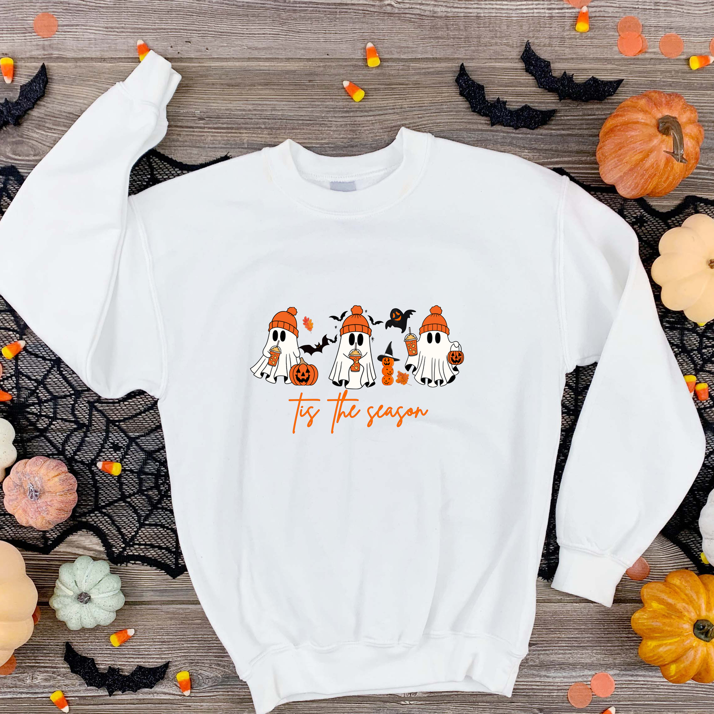 Tis the season -white sweatshirt